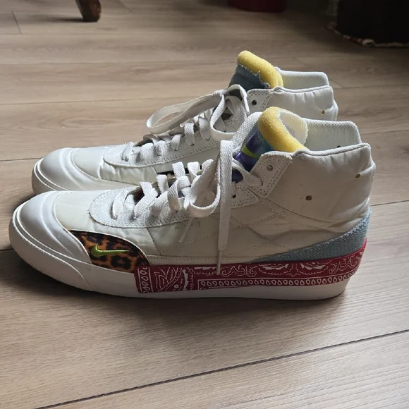 Nike Drop Type Mid 'Patchwork' Sneakers Sz Mens 8.5 - Picture 1 of 10